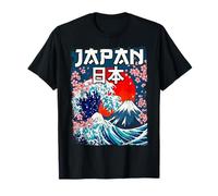 The Great Wave - Bandera Japonesa Envejecida de Recuerdo de Japón Camiseta