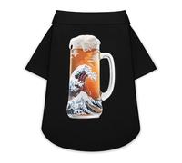 The Great Wave of Beer - Lindas camisetas para mascotas, ropa divertida para playa, sudadera para gatos y mascotas pequeñas, talla L