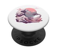 The Great Wave of Kanagawa Hokusai Japanese PopSockets PopGrip Adhesivo