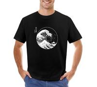 The Great Wave Off Kanagawa Hokusai Japanese Art T-Shirt Black 3XL