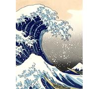 The Great Wave off Kanagawa Hokusai LARGE Sketchbook: 8.25" x 11" Unlined Notebook, 120 Blank Pages for Drawing