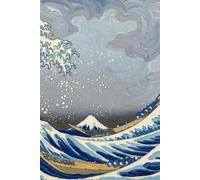 The Great Wave Starry Night Journal: Blank Lined Notebook for Art Lovers | Hokusai and Van Gogh Inspired Japanese Masterpiece Cover | 6 x 9 inches, 100 Pages