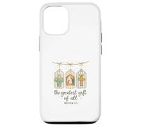 The Greatest Gifts of All Matthew 1:21 Nativity Watercolor Carcasa para iPhone 12/12 Pro