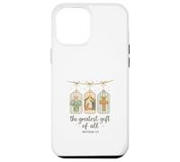 The Greatest Gifts of All Matthew 1:21 Nativity Watercolor Carcasa para iPhone 12 Pro MAX