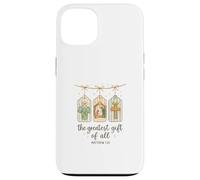 The Greatest Gifts of All Matthew 1:21 Nativity Watercolor Carcasa para iPhone 13