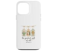 The Greatest Gifts of All Matthew 1:21 Nativity Watercolor Carcasa para iPhone 13 Pro MAX