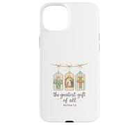 The Greatest Gifts of All Matthew 1:21 Nativity Watercolor Carcasa para iPhone 15 Plus