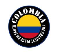 The Greatest Place On Earth - Etiquetas adhesivas de Colombia con la bandera de Colombia para laptop, sellos de sobres, frascos, botellas de agua, bolsas de golosinas, decoración de bodas, Navidad,