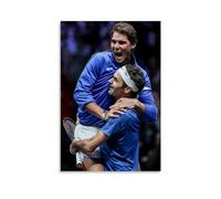 The Greatest Tenis Sporter Roger Federer Rafael Nadal Póster Pintura Decorativa Lienzo Arte de Pared Sala de Estar Póster Dormitorio Pintura, Arte de Pared Impresión de Imagen Moderna Decoración de