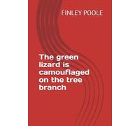 The green lizard is camouflaged on the tree branch