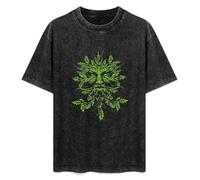 The Green Man Pagan Nature and Renewal Birthday Gift Mens T-Shirt Unisex Black Top tee XXL