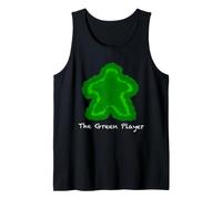 The Green Player Meeple Board Gamer Mesa Camiseta sin Mangas