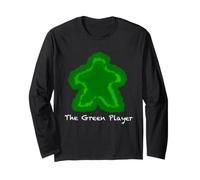The Green Player Meeple Board Gamer Mesa Manga Larga
