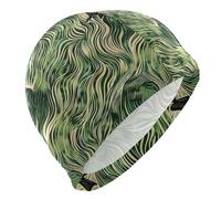 The Green Rolling Prairie - Gorro de natación grande para hombre, pelo corto, impermeable, para protección del cabello y reducción de arrastre