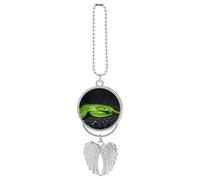 The Green Snake - Adorno colgante para espejo retrovisor de coche, regalo de la suerte, divertido colgante de coche para oficina, decoración del hogar, estilo plateado