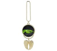 The Green Snake - Adorno colgante para espejo retrovisor de coche, regalo de la suerte, divertido colgante de coche para oficina, decoración del hogar, estilo dorado