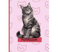 The Grey Longhaired Cat Notebook: A Lined and Plain Page Notebook for Cat-Loving Creativity