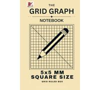 The Grid Graph Notebook "6x9 Inch" /50 Sheets / 5x5 MM Square Size Grid Ruled Box For All Purpose School, College and Business