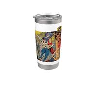 The Grim Reaper, cómic clásico, ciencia ficción vintage Vaso térmico de acero inoxidable de doble pared