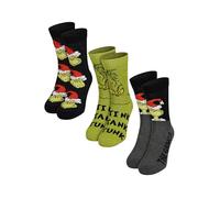 The Grinch Calcetines para hombre y mujer, unisex, para hombre y mujer, color verde/negro (3 unidades), verde/negro, 40-45