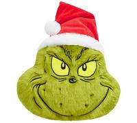 The Grinch Cojin Navidad Peluche 3D, Almohada Decorativa Suave y Esponjosa para Sofá y Cama, Decoracion Habitacion, Regalo de Amigo Invisible
