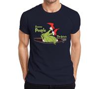 The Grinch Ewwww People Navidad divertido regalo introvertido camiseta para hombre, azul marino, XXL