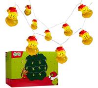 The Grinch Guirnalda Luces Interior, Luces LED Decorativas a Pilas 1.7m para Habitacion Partido Ventana Navidad (Verde 3D)