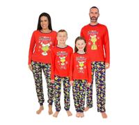 The Grinch Merry Grinchmas - Pijama rojo largo familiar de Navidad a juego, Para niños., 2-3 años