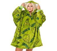 The Grinch Sudadera con Capucha de Gran tamaño Grinch para Adultos | Unisex Mujer Hombre Película Festiva Personaje Animado Jersey usable VUddie | Jersey Verde Talla Única con Bolsillo