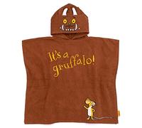 The Gruffalo Poncho de Toallas Niños pequeños | Niñas Niños Woodlands Mouse Libro de Animales Historia Baño Traje de baño Toalla de Playa | Capucha de Personaje marrón con Cuernos 3D