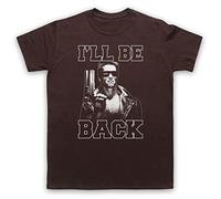 The Guns Of Brixton Terminator I'Ll Be Back Camiseta para Hombre, Marrón, 2XL