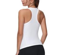 THE GYM PEOPLE Camiseta sin mangas para mujer, con espalda cruzada, para yoga