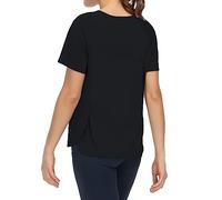 THE GYM PEOPLE Camisetas deportivas de manga corta para mujer, transpirables, para yoga, con aberturas laterales, Negro, XXL