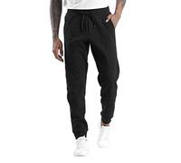 The Gym People - Pantalones de chándal de forro polar para hombre con bolsillos profundos atléticos para entrenamiento, correr, entrenamiento - Negro - Large