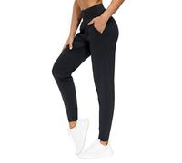 THE GYM PEOPLE Pantalones deportivos ligeros para mujer, pantalones deportivos cónicos para entrenamiento, yoga, correr, Negro, Large