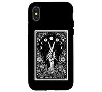 The Hair Cutter Barber Peluquero Tarot Card Skeleton Carcasa para iPhone X/XS
