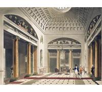 The Hall Carlton House. Circa 1808. Después de un trabajo de August Pugin y Thomas Rowlandson en el Microcosmos de Londres publicado en tres volúmenes entre 1808 y 1810 por Rudolph Ackermann. Pugin