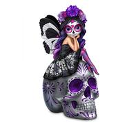 The Hamilton Collection Jasmine Becket Griffith Espνritu del querido amado Figura de calavera de azϊcar que brilla en la oscuridad