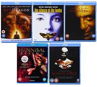 The Hannibal Lecter Blu-Ray Movie Collection : Red Dragon / The Silence of the Lambs / Hannibal / Hannibal Rising : Fear Begins / Manhunter + Special Features + Director’s Cut + Deleted Scenes + Extras