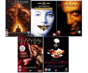The Hannibal Lecter DVD Movie Collection : Red Dragon / The Silence of the Lambs / Hannibal / Hannibal Rising : Fear Begins / Manhunter + Special Features + Directorâ€™s Cut + Deleted Scenes + Extras