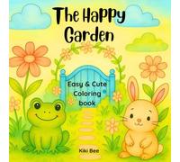 The Happy Garden: Easy & cute coloring book