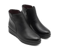 The Happy Monk Botines de mujer de piel ultra cómodos con plantilla Memory Gel - Hechos en España - Carmina piel (Negro - 36)