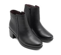 The Happy Monk Botines de mujer de piel ultra cómodos con plantilla Memory Gel - Hechos en España - Urban piel (Negro - 39)