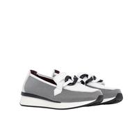 The Happy Monk Mocasines de Mujer de Piel Ultra cómodos con Plantilla Memory Gel - Hechos en España - Vanity Piel (Blanco - 36)