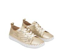 The Happy Monk Sneakers de Mujer de Piel Extra cómodas con Suela Antideslizante - Hechas en España - Creta Piel (Platino - 37)