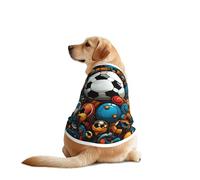 The Happy World of Soccer - Camisetas para mascotas, ropa para perros grandes y medianos, camisas cómodas para perros, perfectas para el uso diario