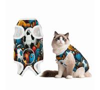 The Happy World of Soccer - Traje de recuperación para perros y gatos después de la cirugía, camisa de recuperación de mascotas, mamelucos para perros, traje de recuperación de cirugía para mascotas