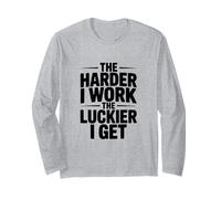 The Harder I Work, The Luckier I Get Motivational Cita Manga Larga