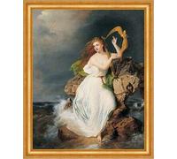 The Harp of Erin Thomas Buchanan Read Harfe - Arpa para mujer, costa roca B A3 03239 enmarcada