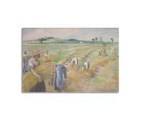 The Harvest by Camille Pissarro - Lienzo decorativo para pared, arte moderno, 30 x 45 cm